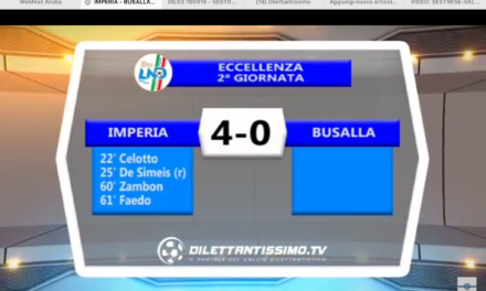VIDEO: IMPERIA-BUSALLA 4-0. Eccellenza 2016/2017