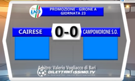 CAIRESE – CAMPOMORONE SANT’OLCESE  PROMOZIONE GIR .A