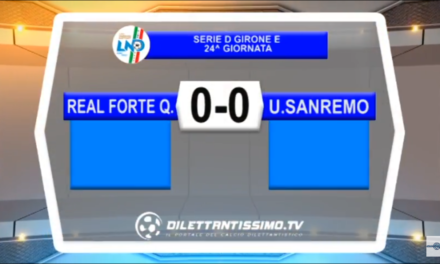 VIDEO SERIE D Girone E: Real Forte Querceta-Sanremese 0-0.