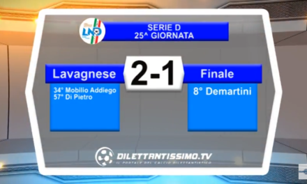 VIDEO – Serie D 25^ giornata: Gli highlights di Lavagnese-Finale 2-1