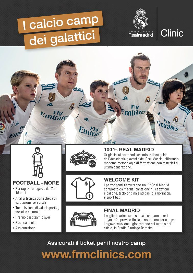 Real Madrid Clinics : non lasciatevi sfuggire quest’occasione !!!