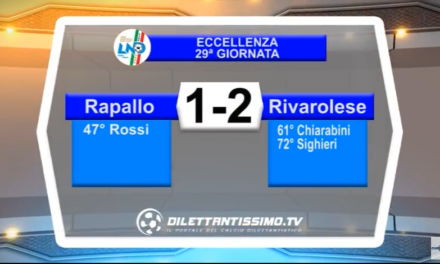 VIDEO – Eccellenza: Gli highlights di Rapallo – Rivarolese 1-2