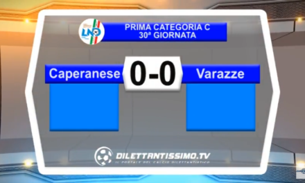 VIDEO – Prima Categoria C: Gli highlights di Caperanese-Varazze 0-0