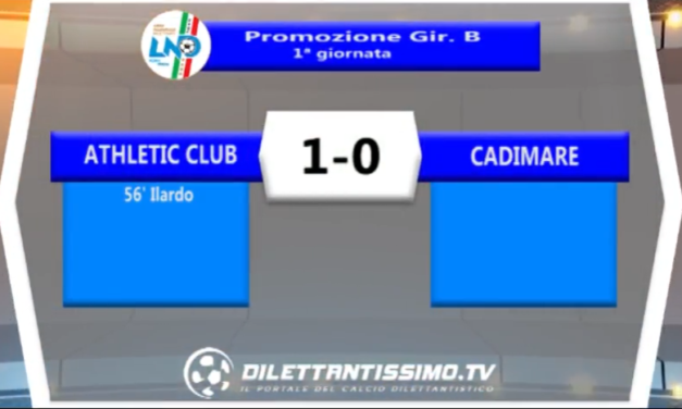 VIDEO – PromoB: Gli highlights di Athletic Club-Cadimare 1-0