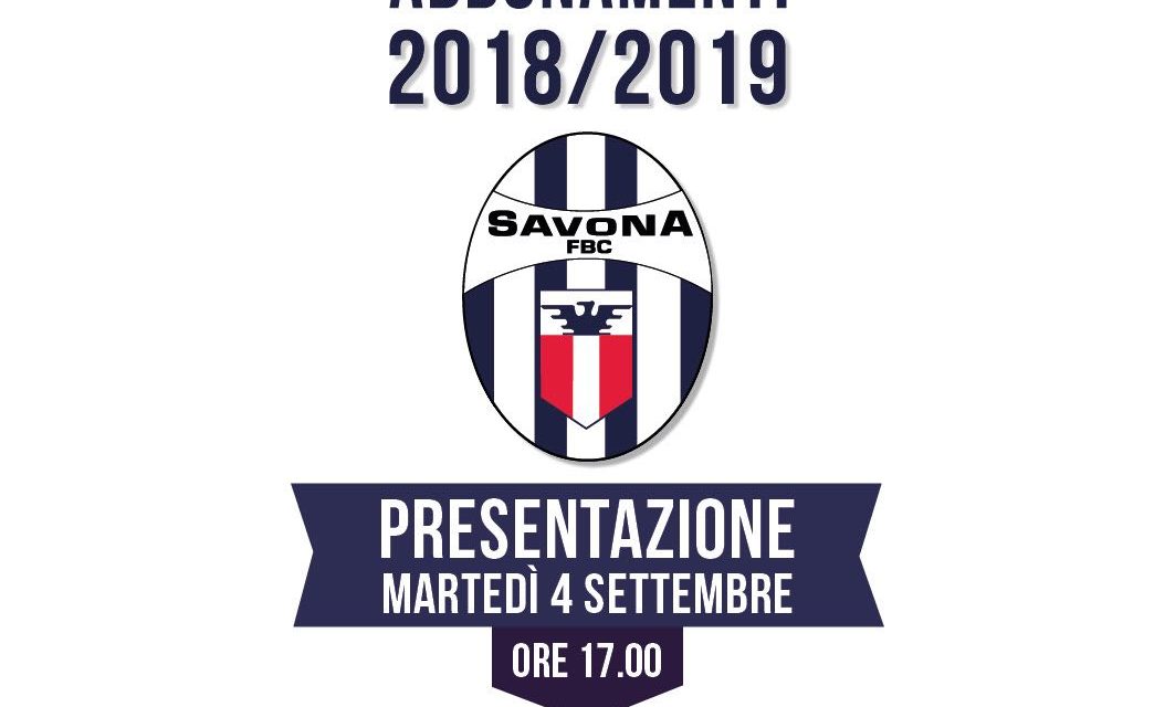 Savona, domani la presentazione della campagna abbonamenti