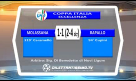 VIDEO: RAPALLO MOLASSANA 4-2 dcr. Semifinale COPPA ITALIA ECCELLENZA