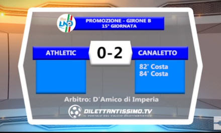 VIDEO – Promozione B: Il servizio di Athletic Club-Canaletto 0-2