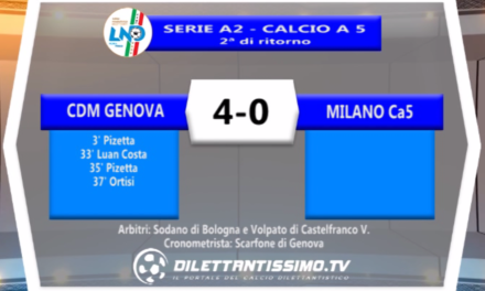 VIDEO – Futsal Serie A2: Il servizio di CDM Genova – Milano 4-0