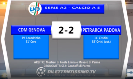 VIDEO – Futsal Serie A2: Il servizio di CDM Genova-Petrarca Padova 2-2
