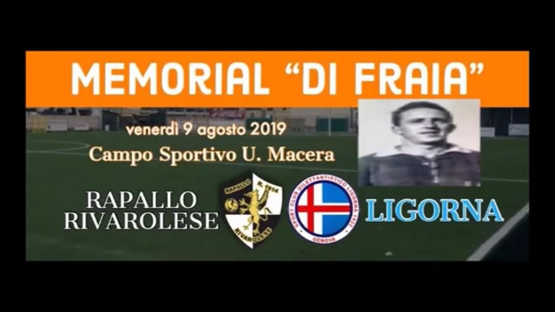 VIDEO: RAPALLO RIVAROLESE- LIGORNA 6-5. MEMORIAL DI FRAIA