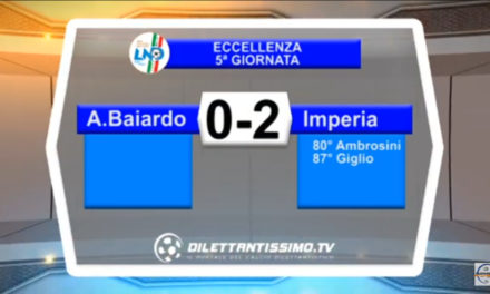 Video: A.BAIARDO – IMPERIA 0-2. Highlights + Interviste: Lupo, Baldi, Boggian
