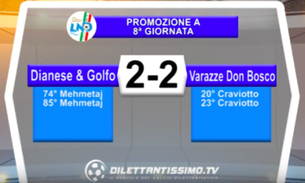 DIANESE & GOLFO – VARAZZE DON BOSCO 2-2: Highlights della partita