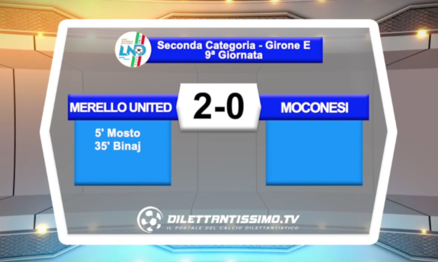 VIDEO – MERELLO UNITED – MOCONESI 2-0: i gol della partita