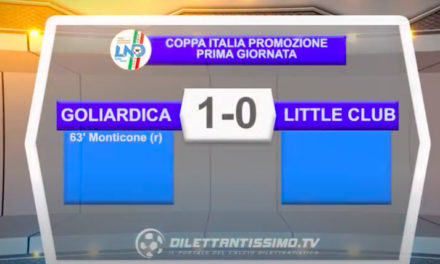 Coppa Italia PROMOZIONE: Goliardica – Little Club 1-0 gli highlights della partita