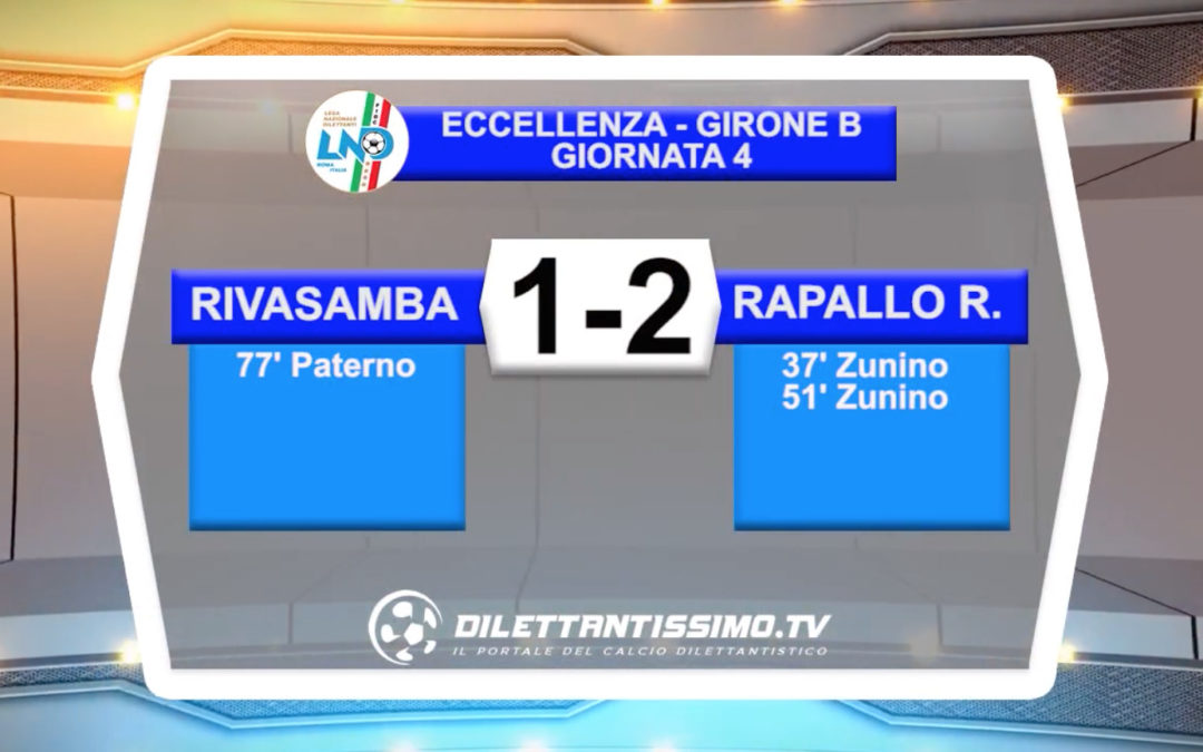 VIDEO – Rivasamba-Rapallo Rivarolese 1-2: le immagini del match