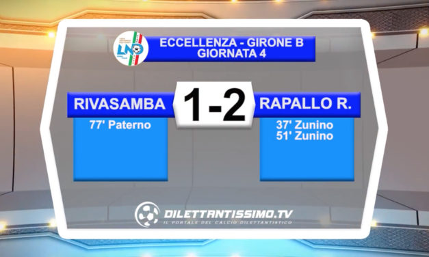 VIDEO – Rivasamba-Rapallo Rivarolese 1-2: le immagini del match