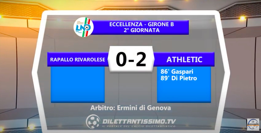 Rapallo Rivarolese-Athletic Club 0-2: gli highlights della partita e le interviste