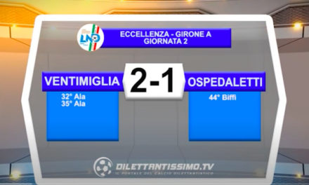 Ventimiglia-Ospedaletti 2-1: gli highlights della partita