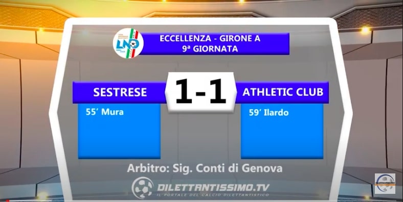 SESTRESE-ATHLETIC CLUB ALBARO 1-1: GLI HIGHLIGHTS DELLA PARTITA
