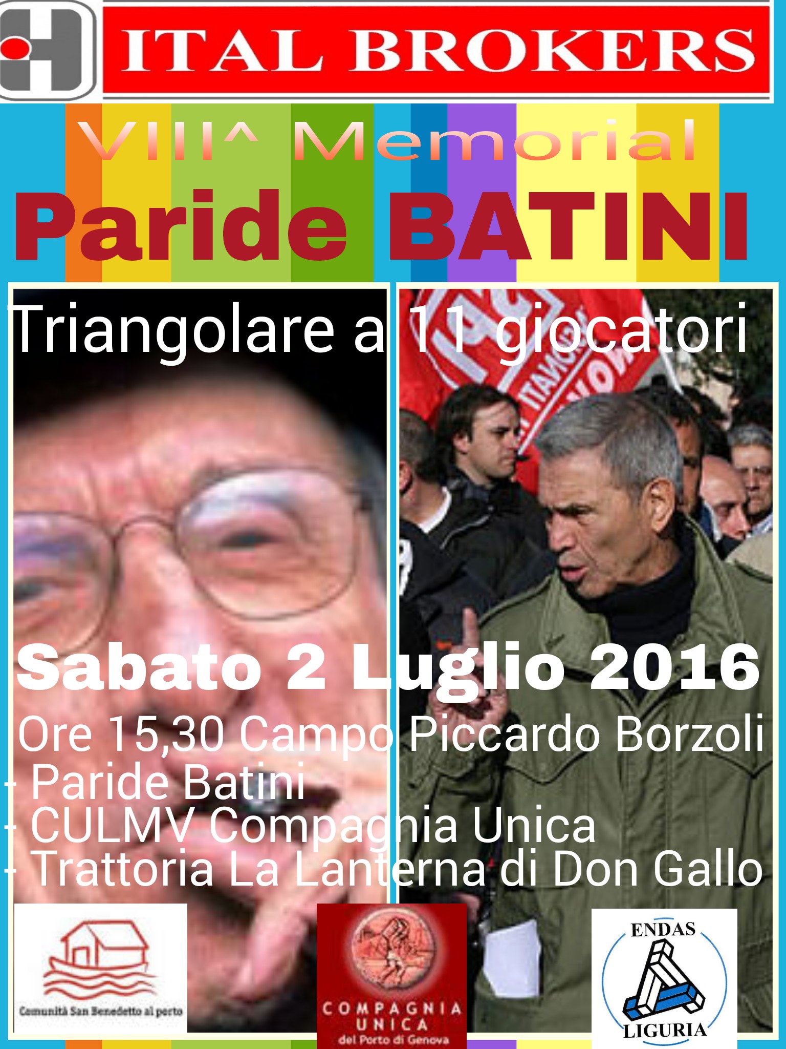 MEMORIAL BATINI & DON GALLO: domani a BORZOLI