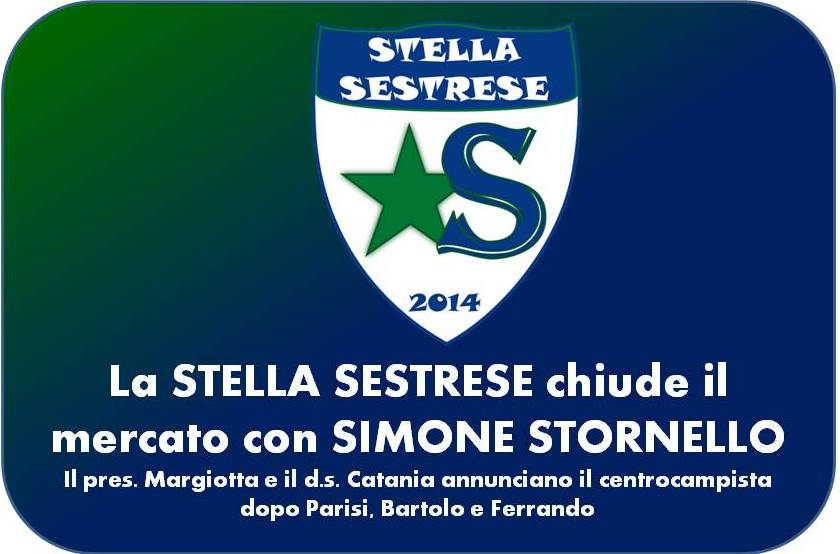 La STELLA SESTRESE chiude il mercato con SIMONE STORNELLO