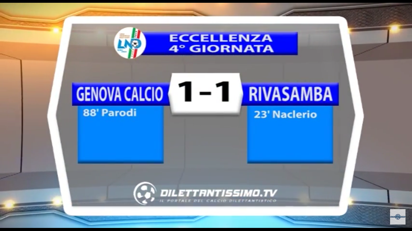 Eccellenza Ligure 021016 GENOVA CALCIO – RIVASAMBA 1-1