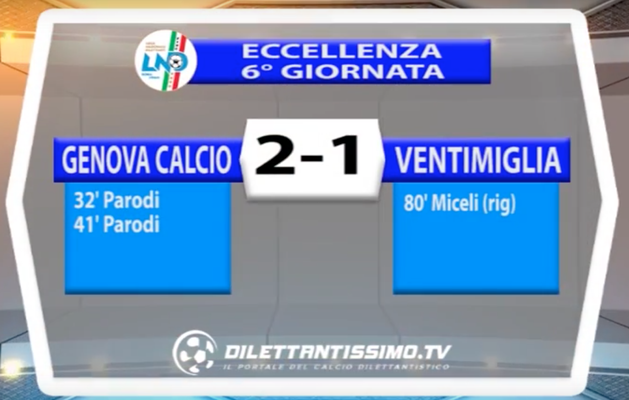 ECCELLENZA LIGURE GENOVA CALCIO – VENTIMIGLIA 2-1  16/10/2016