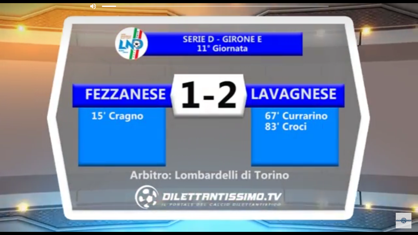 VIDEO: FRZZANESE-LAVAGNESE 1-2 SERIE D Girone E 11ª giornata