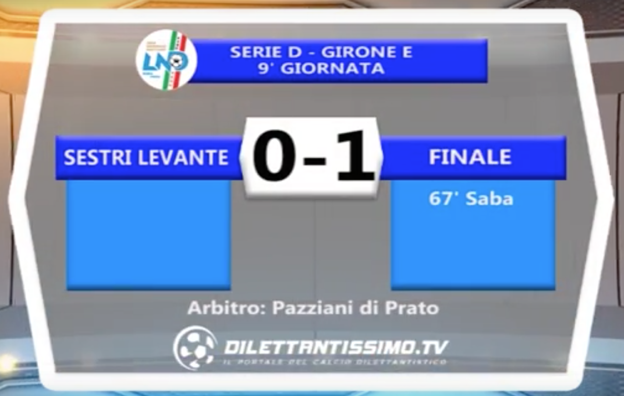 SESTRI LEVANTE – FINALE LIGURE 0-1 | SERIE D  30/10/16