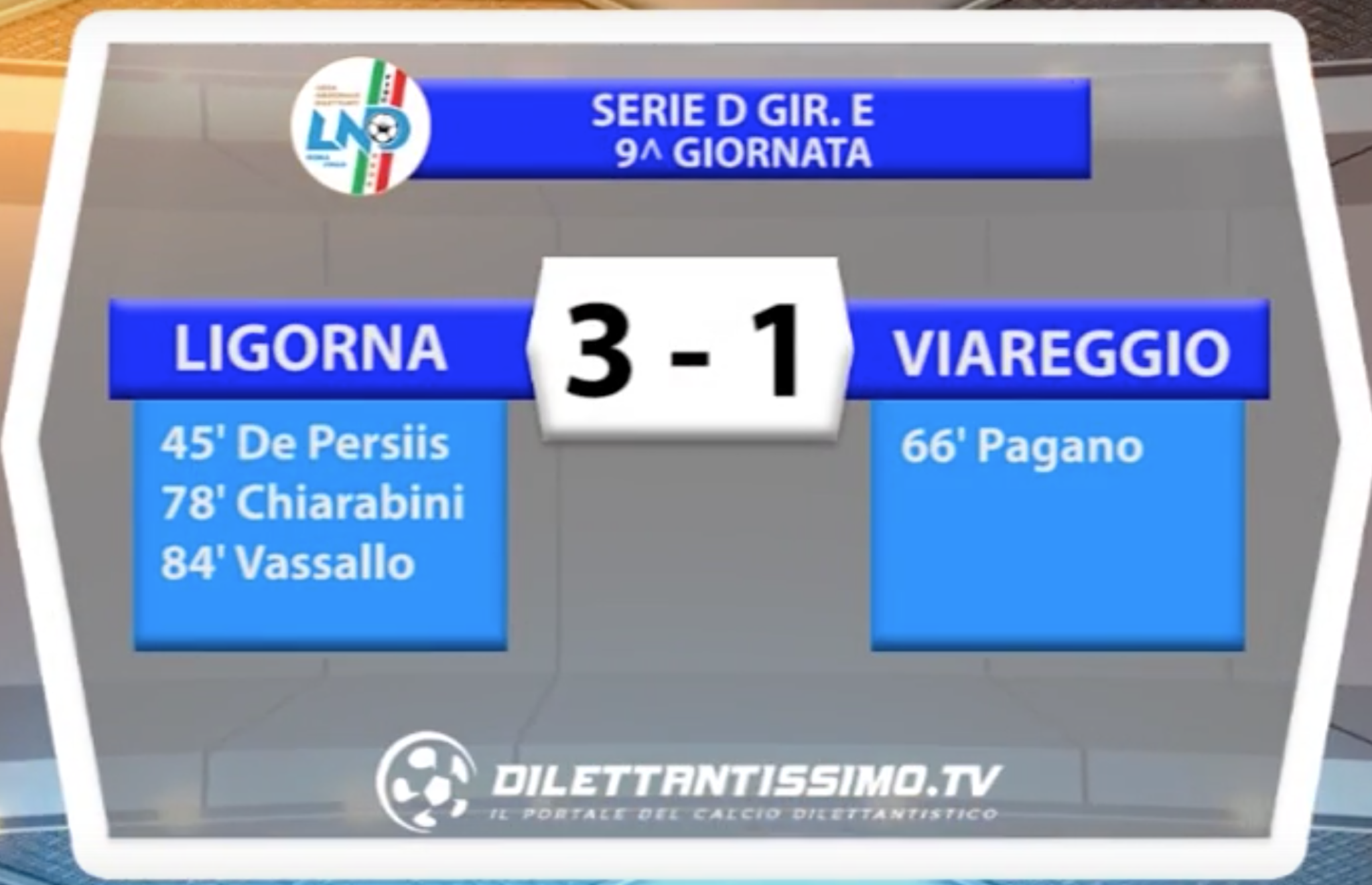 | SERIE D 30/10/16 – LIGORNA – VIAREGGIO 3 – 1