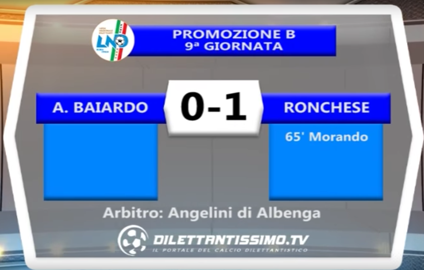 A.BAIARDO – RONCHESE 0-1 | PROMOZIONEGir. B  9a Giornata