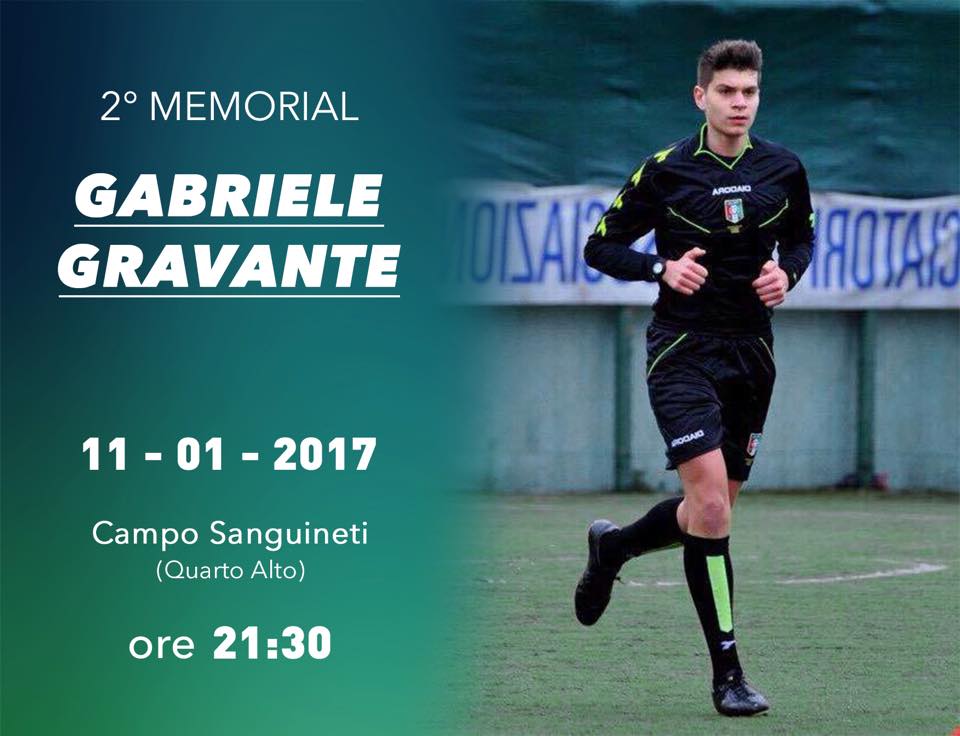 MEMORIAL GRAVANTE: si giocherà l’11 GENNAIO