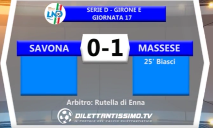 Serie D Girone E 17a Giornata Savona Massese