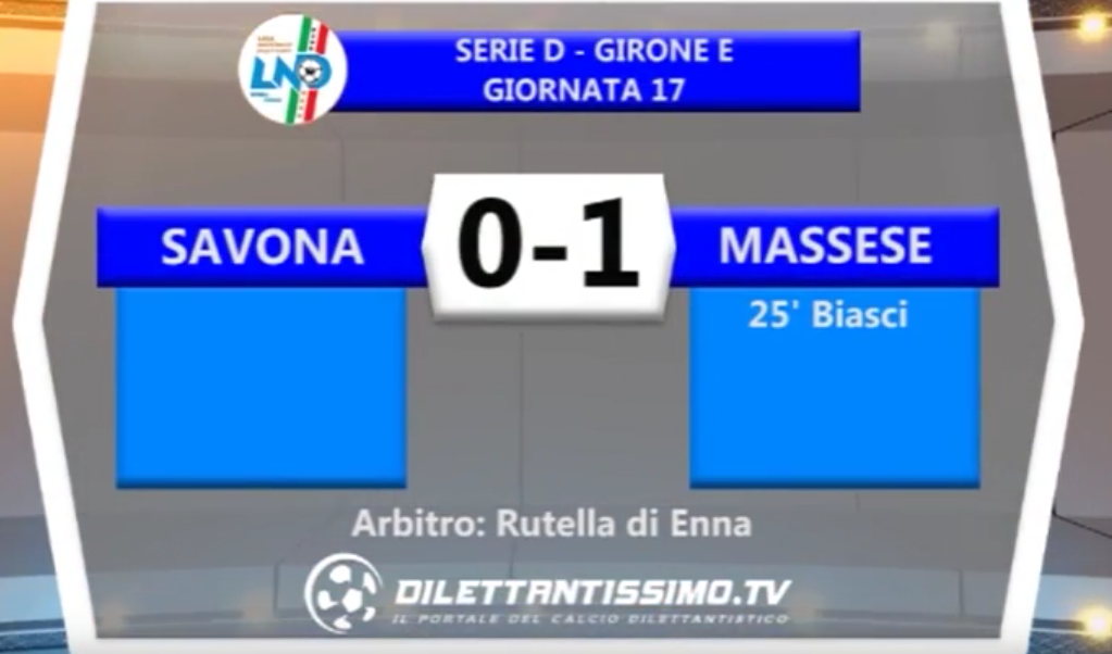 Serie D Girone E 17a Giornata Savona Massese