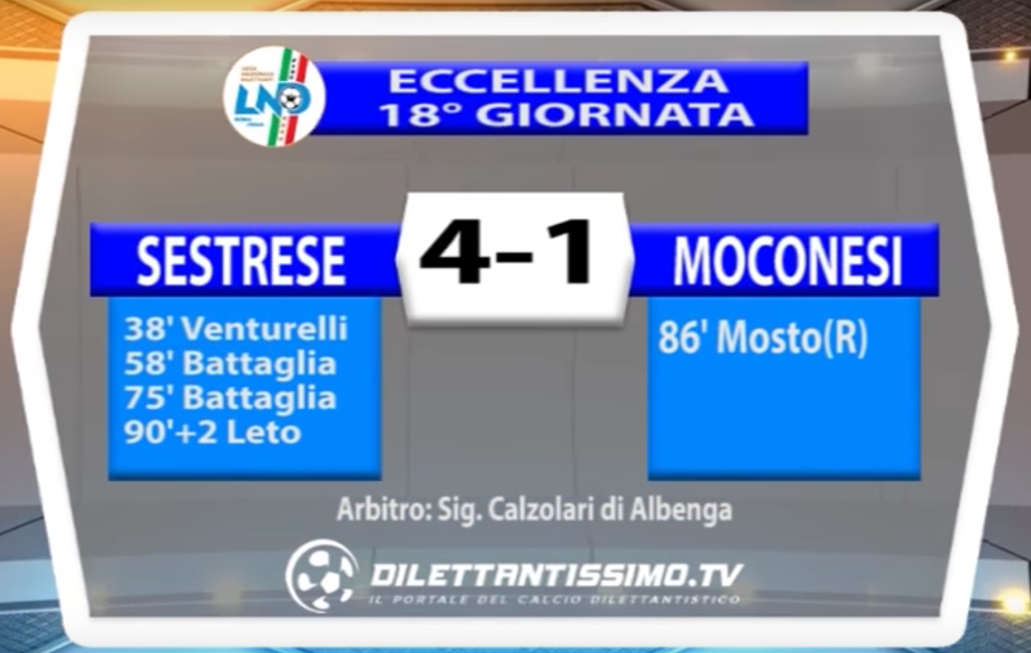 ECCELLENZA LIGURE  SESTRESE – MOCONESI 4-1