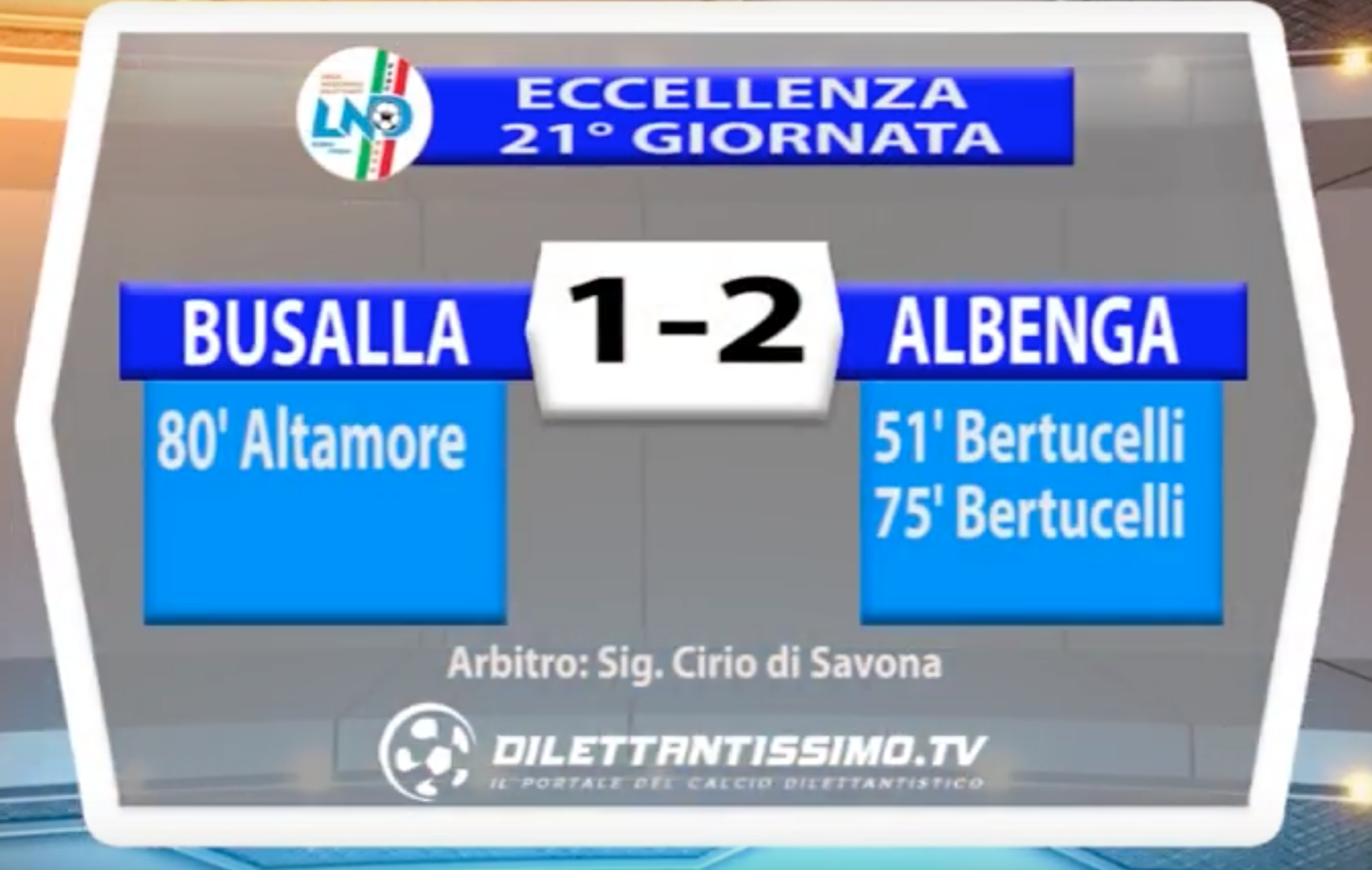 BUSALLA – ALBENGA 1-2 | ECCELLENZA LIGURE