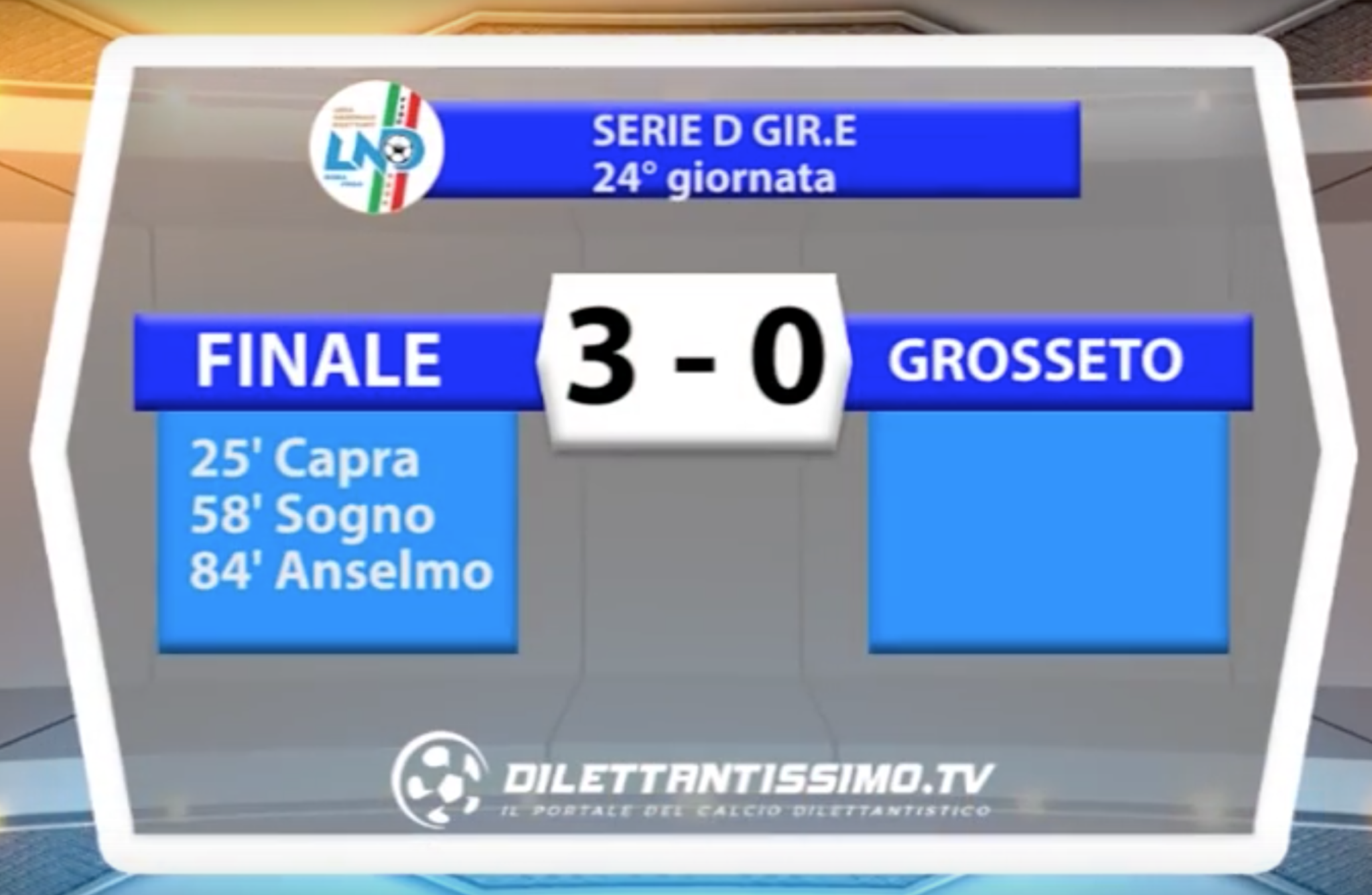 FINALE – GROSSETO 3-0 | SERIE D GIR. E