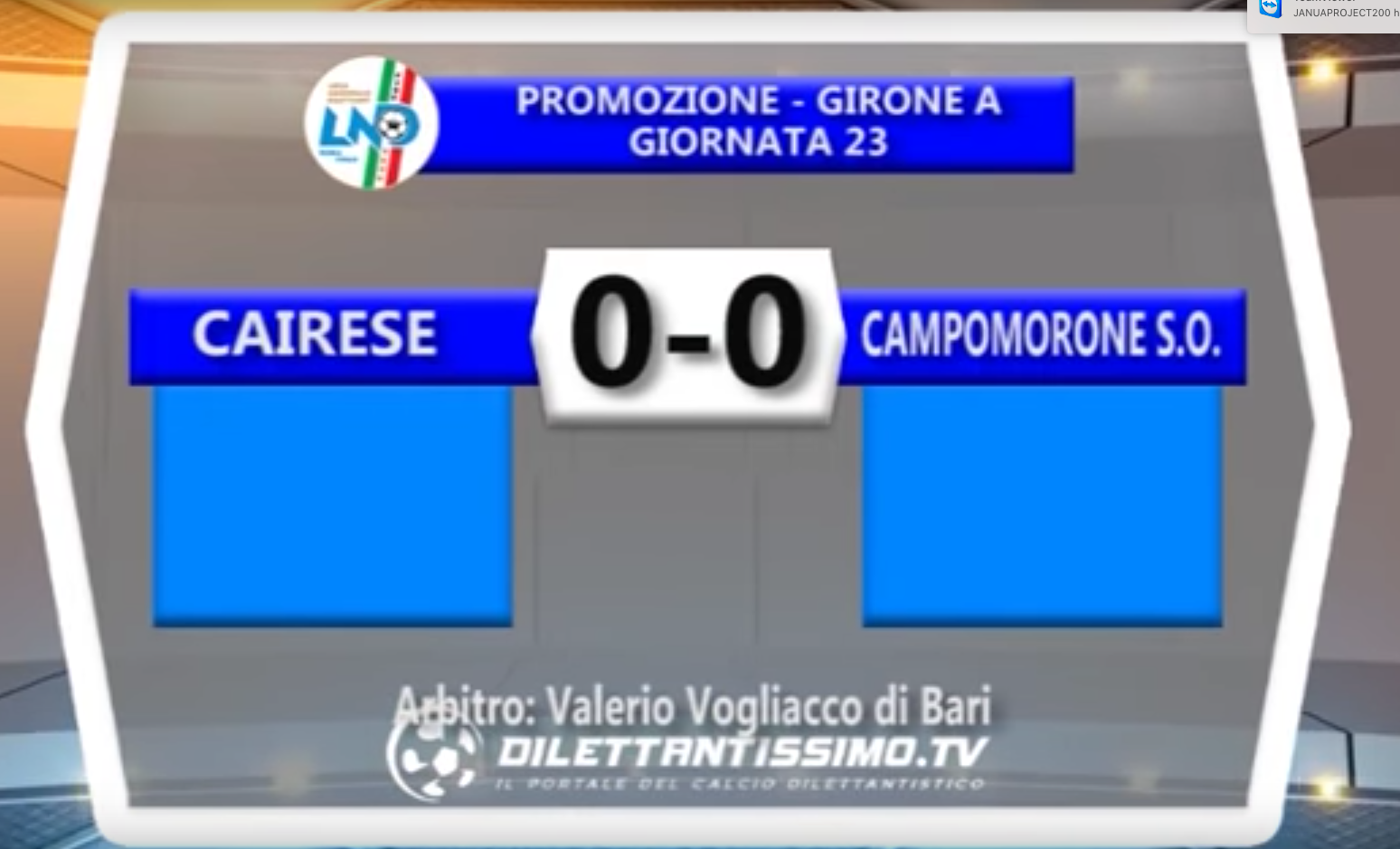 CAIRESE – CAMPOMORONE SANT’OLCESE  PROMOZIONE GIR .A