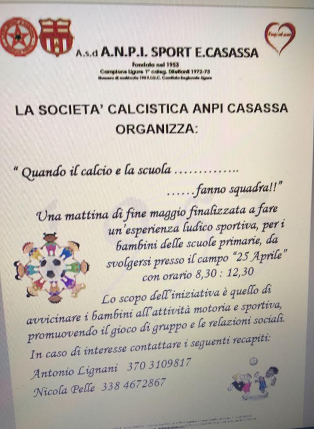 ANPI CASASSA: quando il calcio e la scuola…