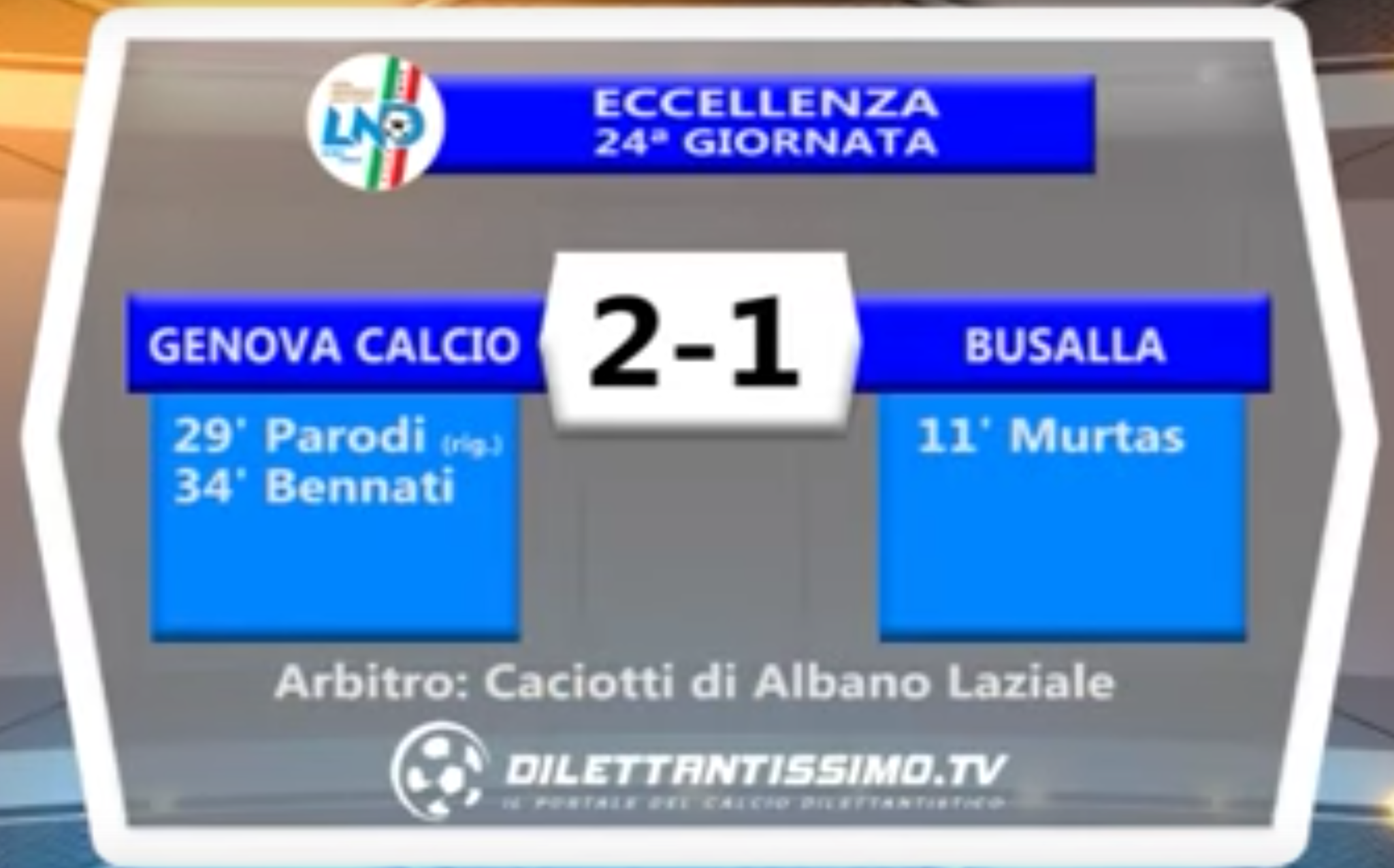 GENOVA CALCIO – BUSALLA 2-1 | ECCELLENZA