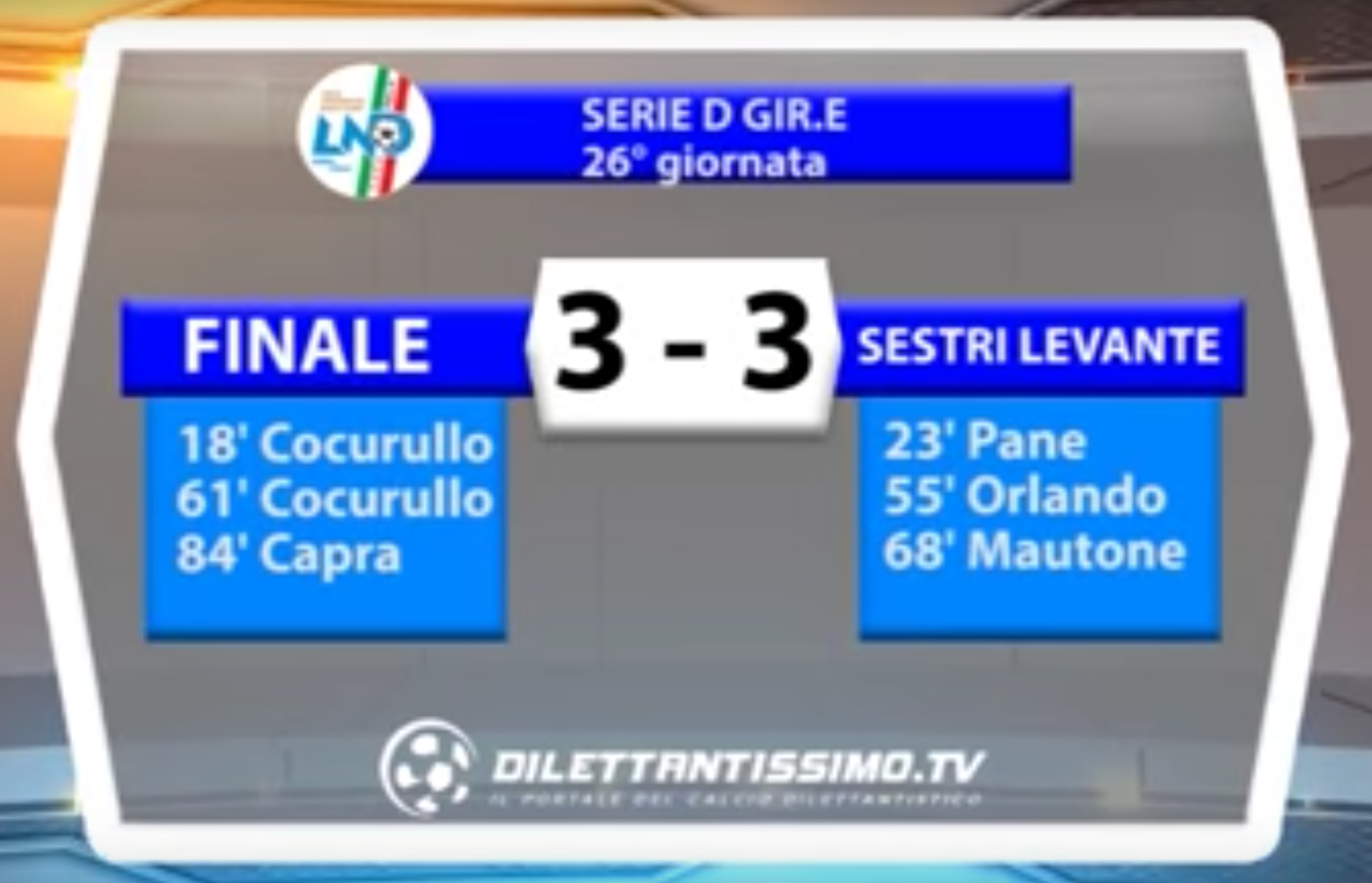 FINALE – SESTRI LEVANTE | SERIE D GIR. E