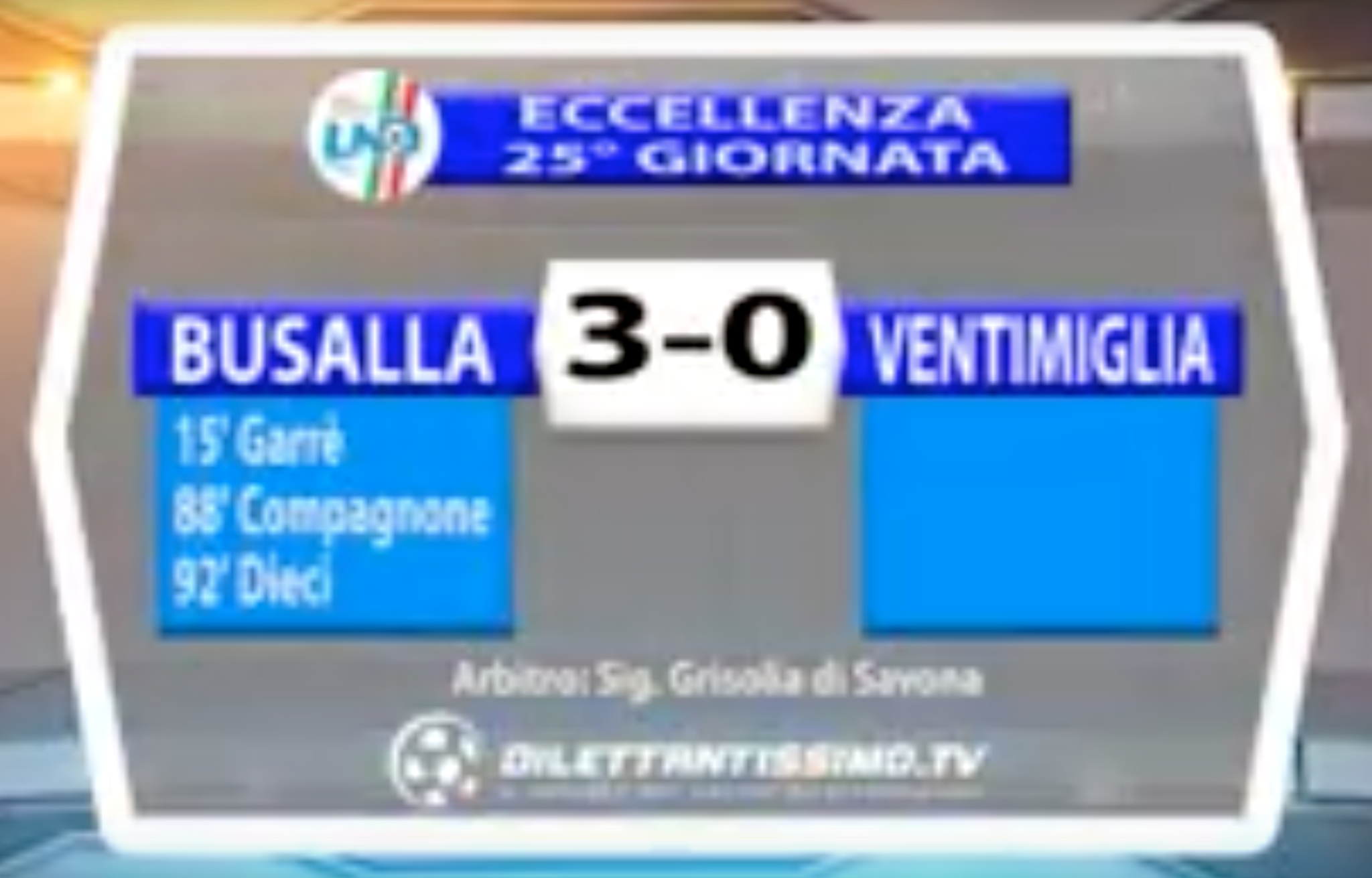 BUSALLA – VENTIMIGLIA 3-0 | ECCELLENZA