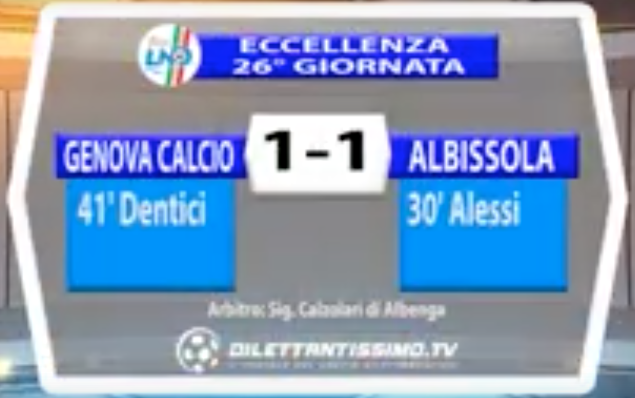GENOVA CALCIO – ALBISSOLA 1-1 | ECCELLENZA
