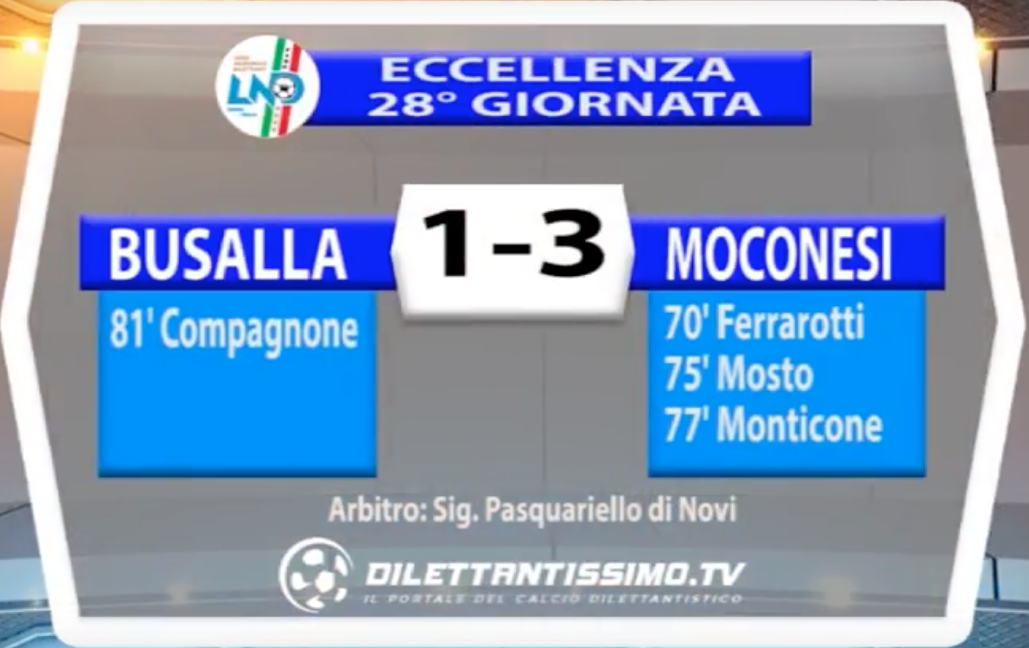 BUSALLA – MOCONESI 1-3 | ECCELLENZA 02-04-17