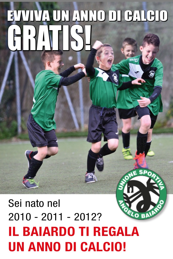 BAIARDO: gratis la scuola calcio per le leve: 2010-2011-2012