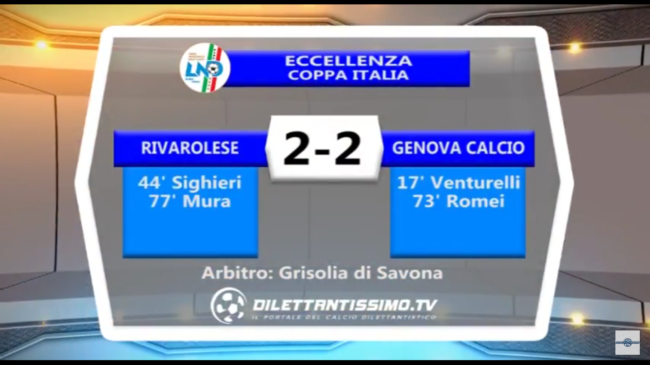 VIDEO COPPA ITALIA. GENOVA CALCIO – RIVAROLESE 2-2