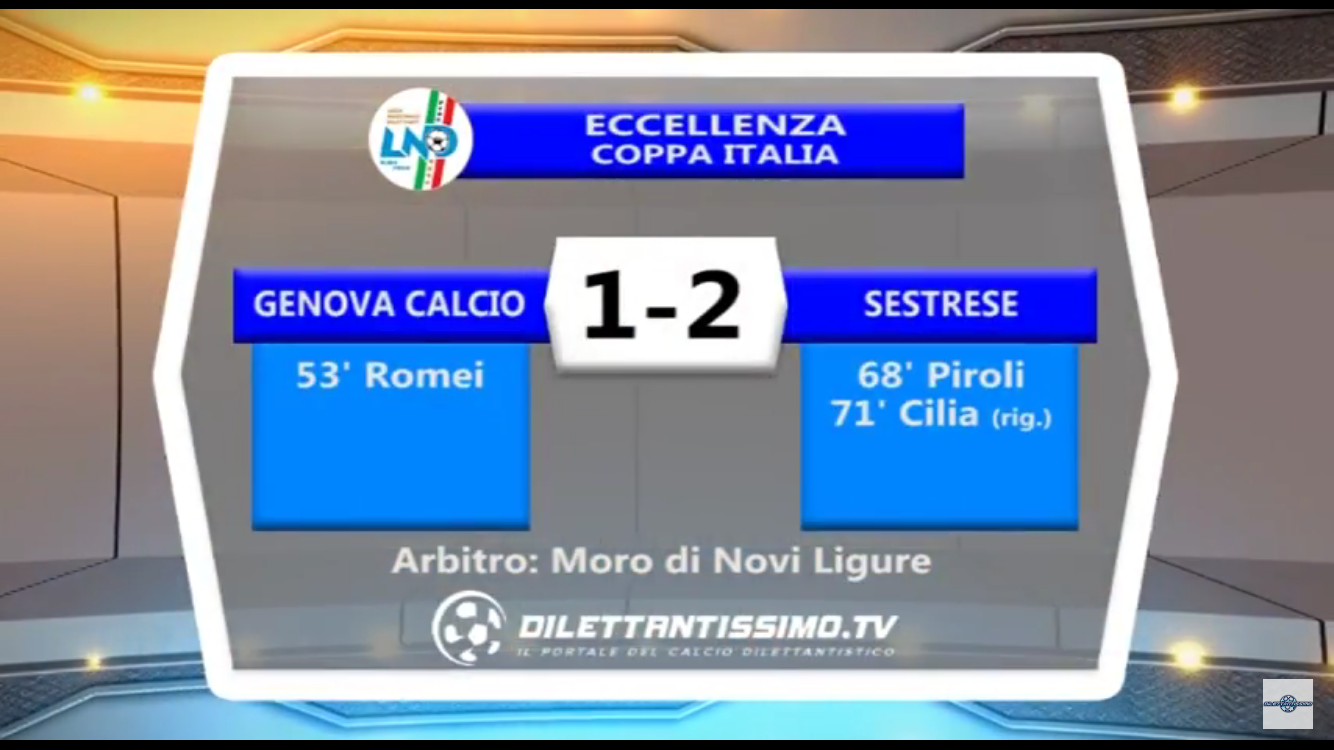 VIDEO COPPA ITALIA: GENOVA CALCIO – SESTRESE 1-2