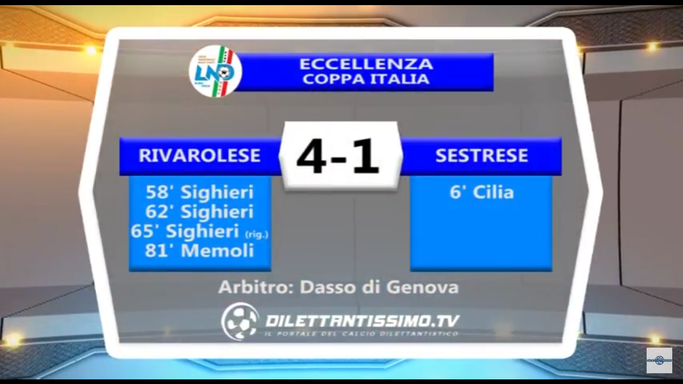 VIDEO: RIVAROLESE – SESTRESE 4-1. Coppa Italia 10/09/17