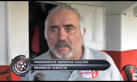 VIDEO – Il presidente Marco Vacca della Genova Calcio: «L’arbitro? Stendiamo un velo pietoso»