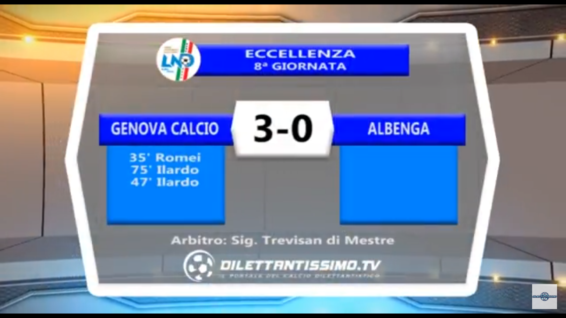 VIDEO: Genova Calcio-Albenga 3-0. Eccellenza 8ª Giornata